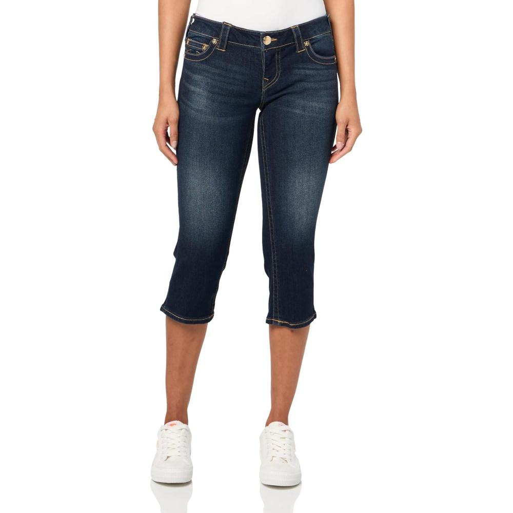 imageTrue Religion Womens Low Rise CapriIndigo Twilight