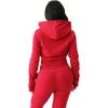 True Religion Anniversary Big T Shrunken Zip Hoodie for Women(Apple Red)