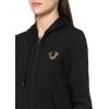 True Religion Circular Terry Zipped Hoodie for women(Jet Black)