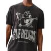 True Religion Mens Crackle Vintage Tee(Jet Black)