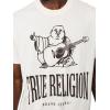 True Religion Mens Crackle Vintage Tee(Winter White)