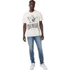 True Religion Mens Crackle Vintage Tee(Winter White)