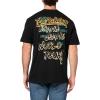 True Religion Men’s Crinkle Paint Tee(Jet Black)