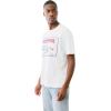 True Religion Men’s High Density SRS Railroad Tee – Short Sleeve T-Shirt with Bold Railroad Graphic Design(Optic White)