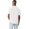 True Religion Men’s High Density SRS Railroad Tee – Short Sleeve T-Shirt with Bold Railroad Graphic Design(Optic White)