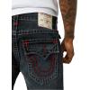 True Religion Mens Ricky Super T Flap 1/2″(Chanson Blue Blk Wash With Rips)