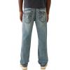 True Religion Men’s Ricky Super T Flap Jeans – Flap Back Pockets(Alley Loop Light Wash)