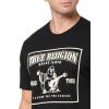 True Religion Mens SRS Puff Crew Tee(Jet Black)