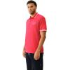 True Religion Men’s SS Buddha Patch Polo | Short Sleeve Polo Shirt with Buddha Logo(Trv Red)