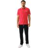 True Religion Men’s SS Buddha Patch Polo | Short Sleeve Polo Shirt with Buddha Logo(Trv Red)