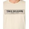 True Religion Men’s Ss Frayed Arch Tee(Tapioca)