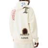 True Religion Men’s patch Embro Hoodie(Winter White)