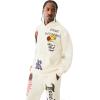 True Religion Men’s patch Embro Hoodie(Winter White)