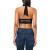 True Religion Women’s Bandeau Halter Crop Top(Jet Black)