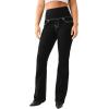 True Religion Women’s Becca High-Rise Bootcut Jeans with Corset Detailing(Body Rinse Black)