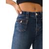 True Religion Women’s Becca MID Rise Boot Cut Flap Packet Jeans – Mira Color(Mira)