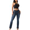 True Religion Women’s Becca MID Rise Boot Cut Flap Packet Jeans – Mira Color(Mira)