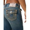 True Religion Women’s Becca Mid Rise Bootcut Flap Super QT Stitching Jeans(Champaign)