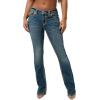 True Religion Women’s Becca Mid Rise Bootcut Flap Super QT Stitching Jeans(Champaign)