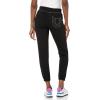 True Religion Womens Big T Mid Rise Jogger(Jet Black)