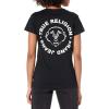 True Religion Womens Buddha Stamp Slim V Neck TeeT-Shirt(Jet Black)