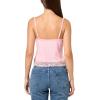 True Religion Women’s Hs Crystal Embroidery Lace Tank​(Candy Pink)