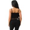 True Religion Women’s Hs Crystal Embroidery Lace Tank​(Jet Black)