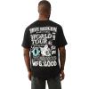 True Religion World Tour Tee – Men’s Graphic T-Shirt – Short Sleeve Cotton Crewneck Logo Top(Jet Black)