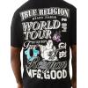 True Religion World Tour Tee – Men’s Graphic T-Shirt – Short Sleeve Cotton Crewneck Logo Top(Jet Black)