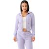 True Religion womens Crystal Classic Zip Hoodie​(Heirloom Lilac)