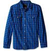 True Religion Boys’ Buffalo Plaid Woven Shirt(Imperial Blue)