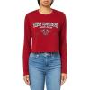 True Religion Women’s Western Logo Rib Baby Tee(Red Dahlia)