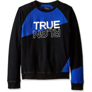 True Religion Boys’ Paneled Sweatshirt(Blackblue)