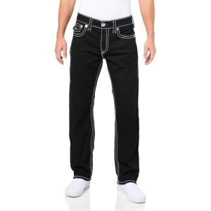 True Religion Mens Ricky Super T Flap 1/2″(Black Rinse)