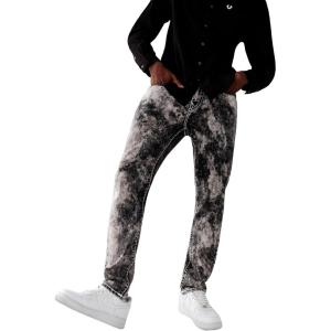 True Religion Men’s Rocco Nf Super T 32 Inseam(Roaring Black W/ Destroy Wash)