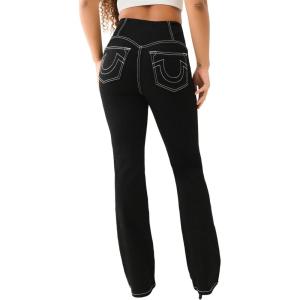 True Religion Women’s Becca High-Rise Bootcut Jeans with Corset Detailing(Body Rinse Black)