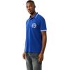 True Religion Men’s SS Buddha Patch Polo | Short Sleeve Polo Shirt with Buddha Logo(Mazarin Blue)