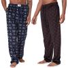 True Religion 2 Pack Fleece Pajama Pants for Men, PJ Pants Men’s Sleepwear(Asst 2)