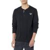 True Religion Mens Ls Branded Henley(Jet Black)
