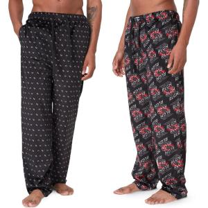 True Religion 2 Pack Fleece Pajama Pants for Men, PJ Pants Men’s Sleepwear(Asst 3)