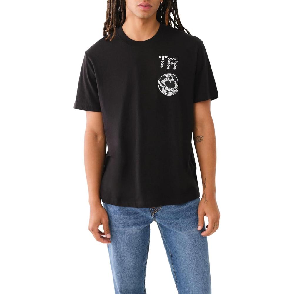 imageTrue Religion Mens Ss Multi Graphic TeeJet Black