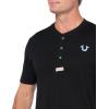 True Religion Mens Ss Bio Henley(Jet Black)
