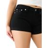 True Religion Womens Jennie Curvy Rolled Hem Short(Body Rinse Black)