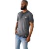 True Religion mens Ss Dyed Embro Henley(Jet Black)
