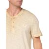 True Religion mens Ss Dyed Embro Henley(Travertine)