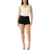 True Religion Womens Jennie Curvy Rolled Hem Short(Body Rinse Black)