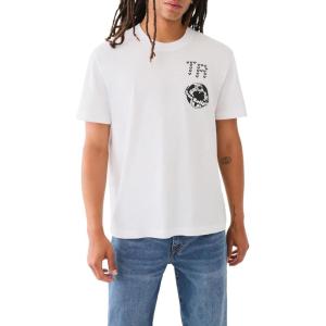 True Religion Mens Ss Multi Graphic Tee(Optic White)