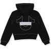 True Religion Girls 2 Piece Fleece Hooded Jogger Set – Zip-Front Hoodie & Sweatpants Outfit(Black)