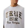 True Religion Men’s Forest Camo Oversized Tee – Short Sleeve Crewneck Graphic T-Shirt(H. Grey)