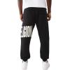 True Religion Men’s Knit Panel TR Jogger(Jet Black)
